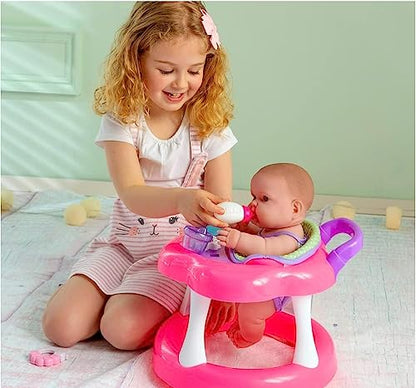 JC Toys 14" Posable Doll with Walker Set
