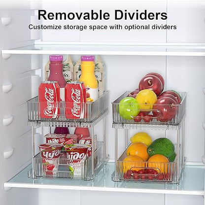 2-Tier Bathroom Cabinet Organizer with Pull-Out Bins