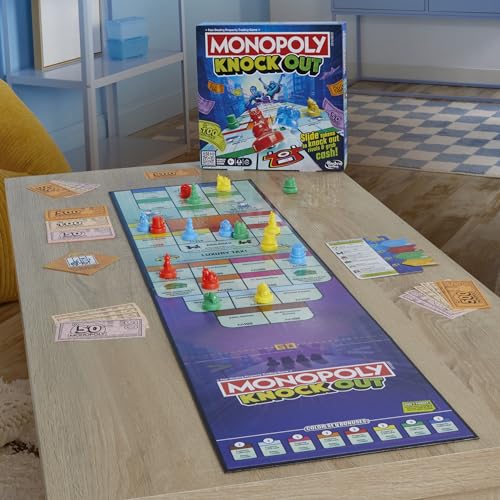 Monopoly Knockout Family Party Game for Kids, Teens, and Adults | Ages 8 and Up | 2-8 Players | 20 Mins. Average | Quick-Playing Board Games