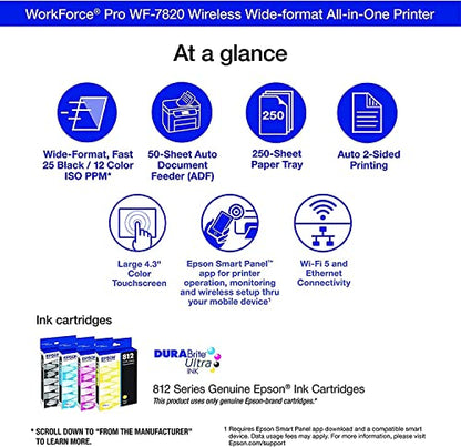 Epson 522 EcoTank Ink Ultra-high Capacity Bottle Black & Color Combo Pack (T522120-BCS) Works with EcoTank ET-2720, ET-2800, ET-2803, ET-2840, ET-4700, ET-4800, ET-4810