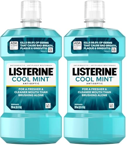 250mL Listerine Antiseptic Mouthwash Kills Germs, Freshens Breath