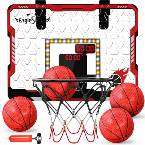 Indoor Mini Basketball Hoop with LED Scoreboard Game