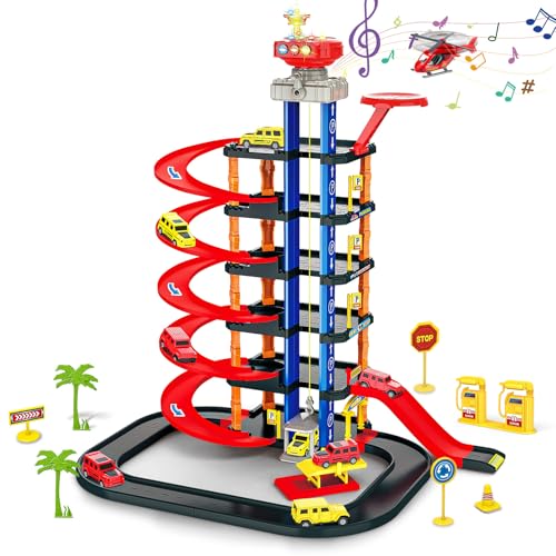 Parking Garage Toy Playset with Lights and Sounds