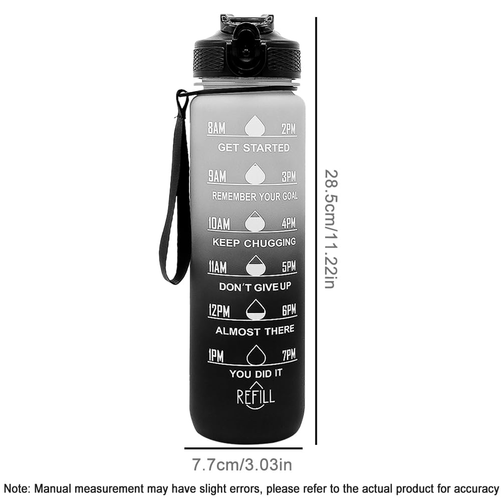 32oz Sports Water Bottle with Straw, Leak Proof
