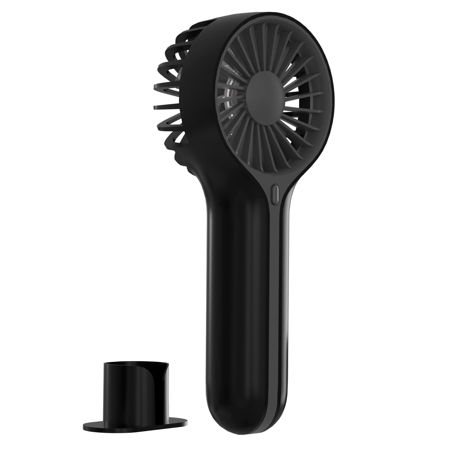 BDXXJ Mini Personal Fan Handheld, Small Portable Handheld Fan, Battery Operated, USB Rechargeable Face Makeup Lashes Desk Fan with Base, for Kids, Girls, Women, Men, Indoor, Outdoor Travelling, Black