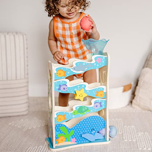 Melissa & Doug Wooden Ocean Slide Toy Set