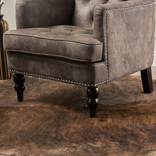 Tufted Club Chair with Nailhead Accents