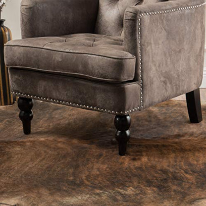 Tufted Club Chair with Nailhead Accents