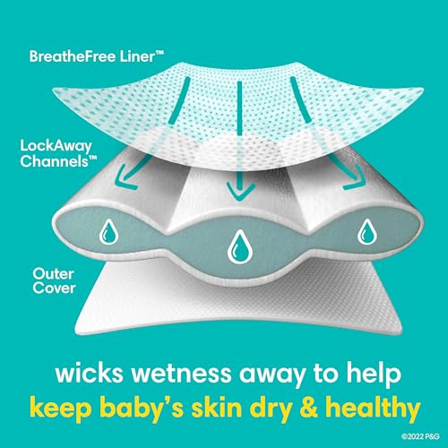 Diapers Size 2, 186 Count and Baby Wipes - Pampers Swaddlers Disposable Baby Diapers and Water Baby Wipes Sensitive Pop-Top Packs, 336 Count (Packaging May Vary)