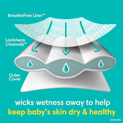 Diapers Size 2, 186 Count and Baby Wipes - Pampers Swaddlers Disposable Baby Diapers and Water Baby Wipes Sensitive Pop-Top Packs, 336 Count (Packaging May Vary)