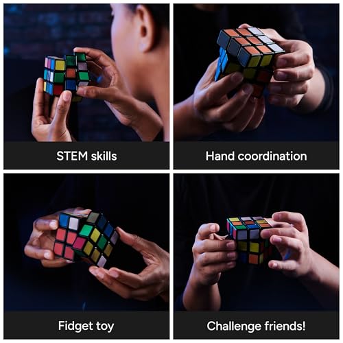 Rubik’s Phantom, 3x3 Cube Advanced Technology Difficult 3D Puzzle Travel Game Stress Relief Fidget Toy Activity Cube for Adults & Kids Ages 8+