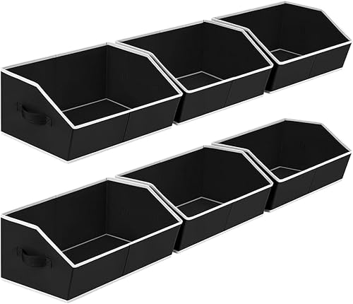 Closet Storage Bins with Handles, Trapezoid Organizer