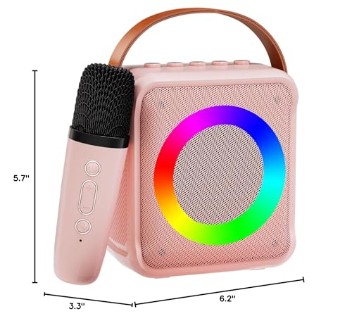 Mini Karaoke Machine with Bluetooth Microphones