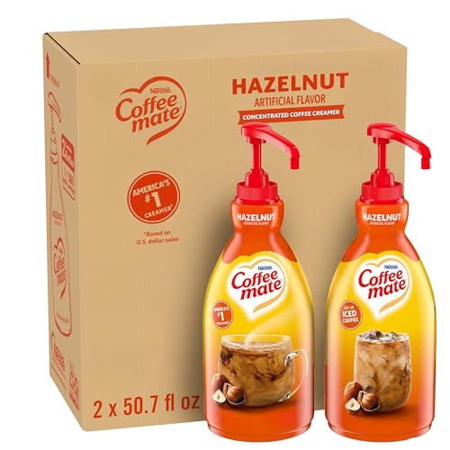 2 Pack Nestle Coffee mate Hazelnut Liquid Creamer 50.7oz