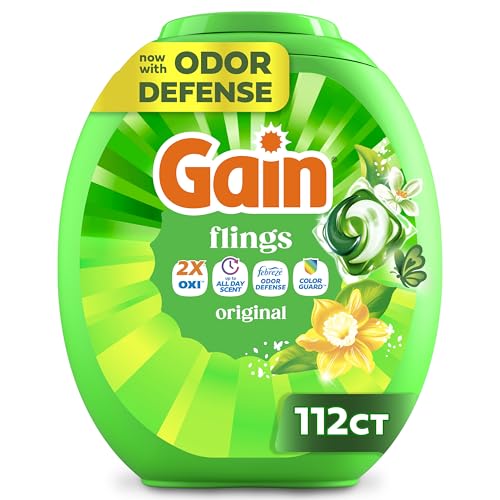 112 Count Gain Flings Laundry Detergent Pods