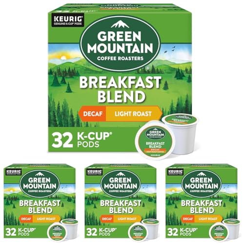 32 Pack Green Mountain Decaf Breakfast Blend K-Cups