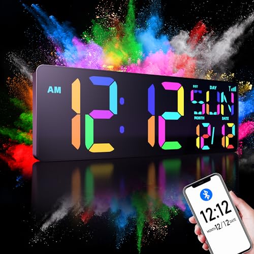 16.5" Bluetooth LED Digital Wall Clock Timer