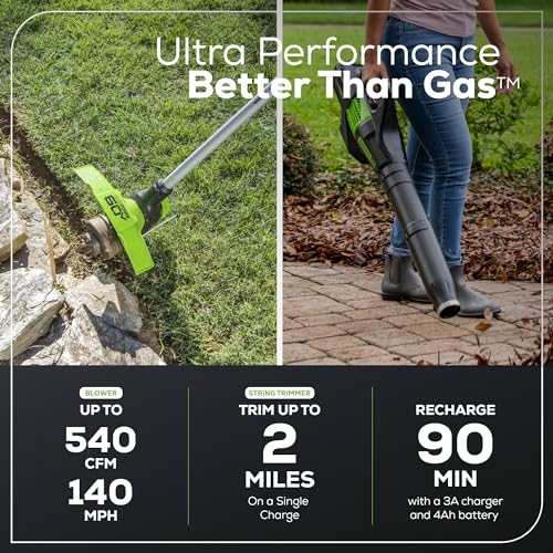 Greenworks 60V Cordless Trimmer & Blower Combo