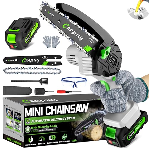 Mini Cordless Chainsaw 6 Inch Electric Handheld Saw