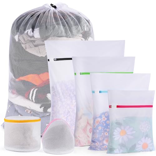 7 Pack Mesh Laundry Bags for Delicates
