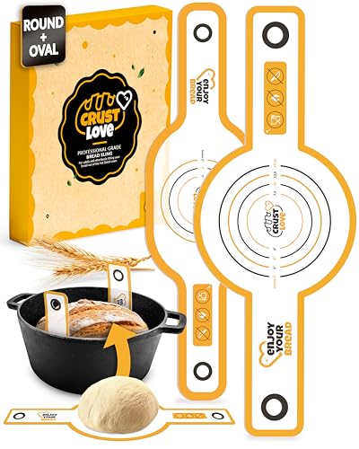 2 Pack Nonstick Silicone Bread Sling and Baking Mat