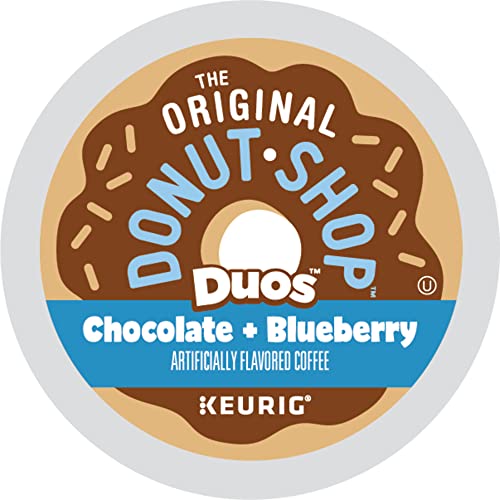 The Original Donut Shop Duos Chocolate Blueberry Coffee, Keurig Single-Serve K-Cup Pods, 72 Count (6 Packs of 12)