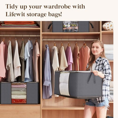 Lifewit 6-Pack Foldable Storage Bins with Lids