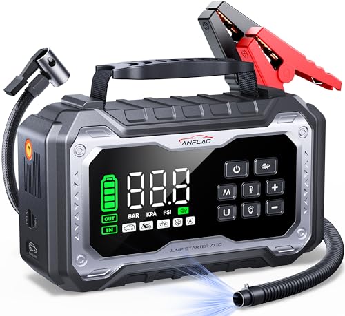 8000A Jump Starter with Air Compressor and Light