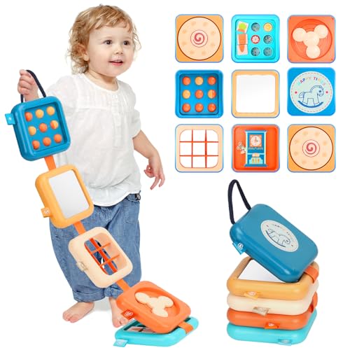 Montessori Busy Board Activity Cube Toddler Toy