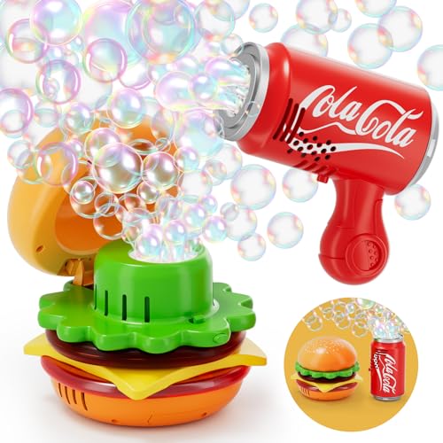 10 Pack Burger Bubble Machine and Bubble Gun Combo