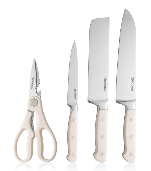 4-Piece GOODA High Carbon Knife Set