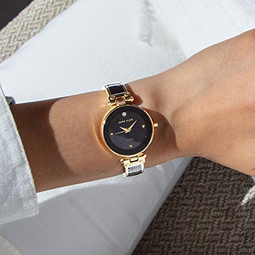 Anne Klein Diamond Dial Bangle Watch for Women