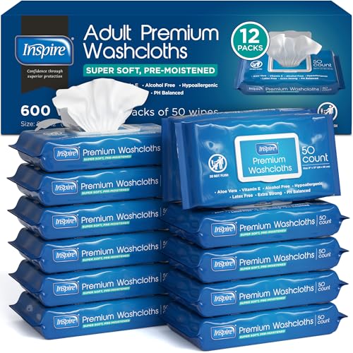 600 Count Adult Wet Wipes for Incontinence Cleansing
