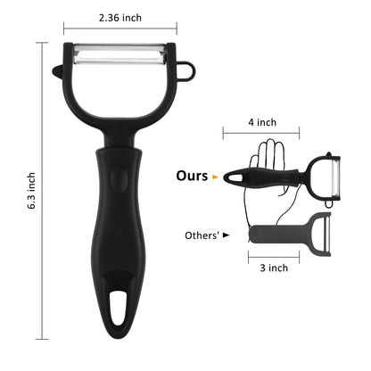 Vegetable Peeler 3-Pack with Long Handle