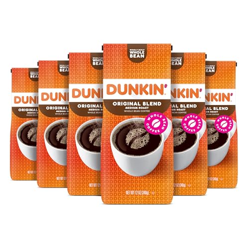 6 Pack Dunkin' Original Blend Whole Bean Coffee