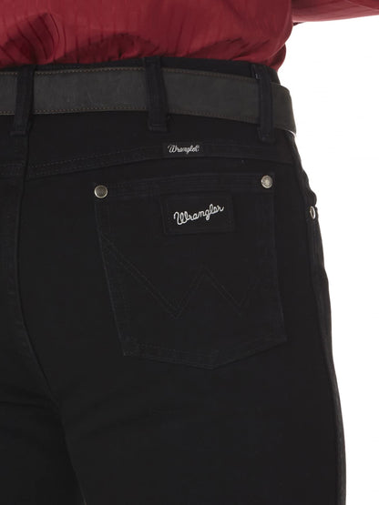 Wrangler mens Cowboy Cut Silver Edition Slim Fit Boot Cut jeans, Black, 29W x 34L US