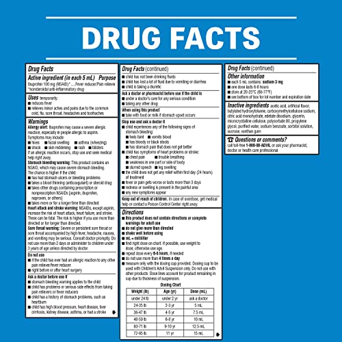 Advil Children's Ibuprofen Liquid Pain Reliever