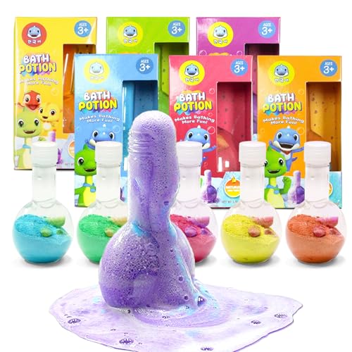 6 Pack Kids Bath Bomb Potion Science Toys
