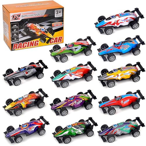 12 Pack Die-Cast Pull Back Toy Cars Kids