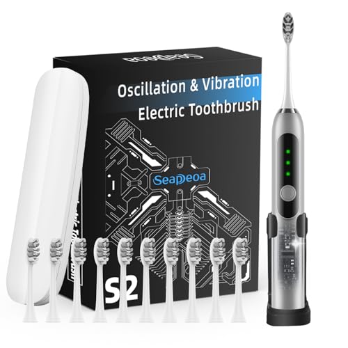 10 Pack Electric Toothbrush with Travel Case, USB Rechargeable