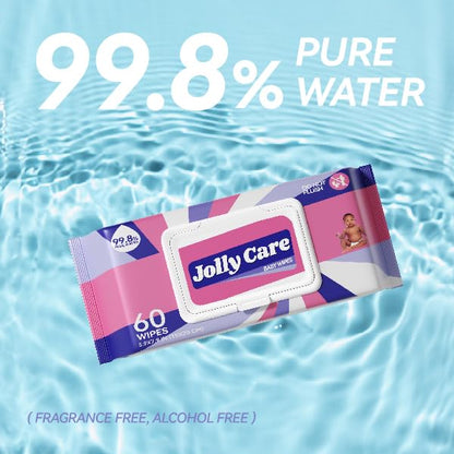 Jolly Care Hypoallergenic Baby Wipes, 240 Count