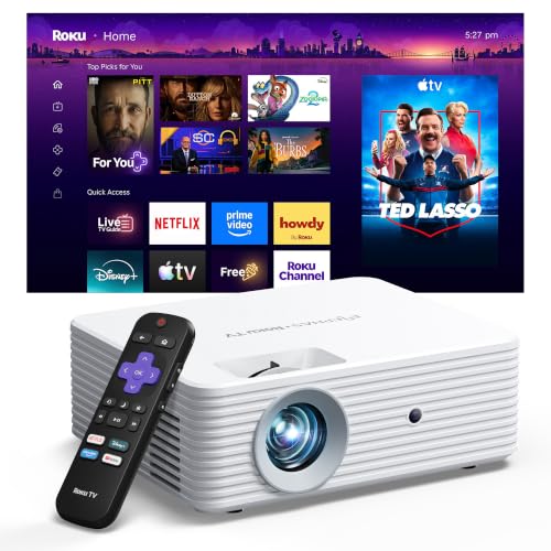WiFi Bluetooth Roku Smart Projector