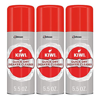 KIWI Quick Dry Shoe Cleaner | Use for Dirt on Sneakers, Tennis Shoes, Running Shoes and More | 5.5 Oz | Pack of 3