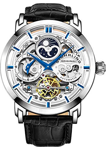 Stuhrling Original Automatic Stainless Steel Leather Strap Watch