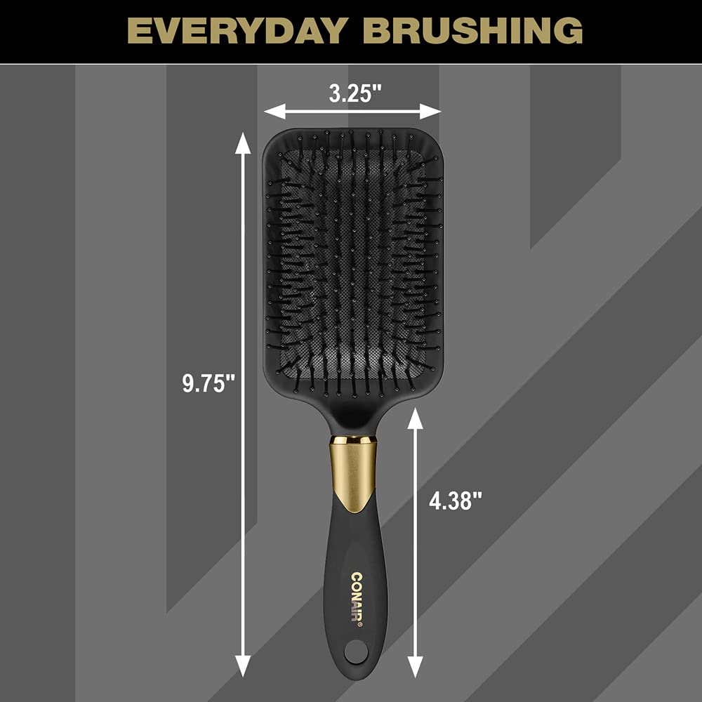 Conair Velvet Touch hair brush - Detangling hair brush - curly hair brush - hair brushes for women - detangler brush - hair brushes for women - Colors at random
