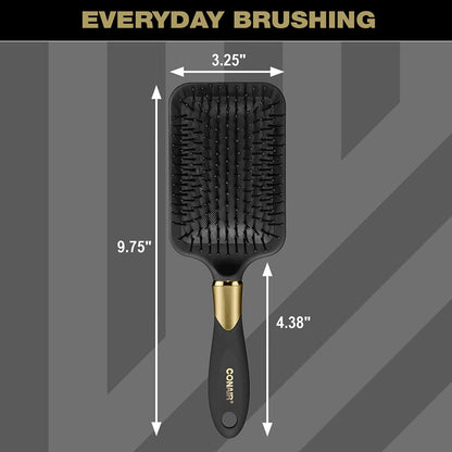 Conair Velvet Touch hair brush - Detangling hair brush - curly hair brush - hair brushes for women - detangler brush - hair brushes for women - Colors at random