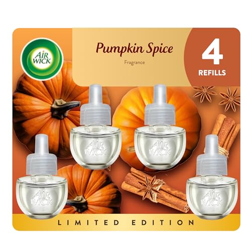 4 Pack Air Wick Pumpkin Spice Plug In Refills