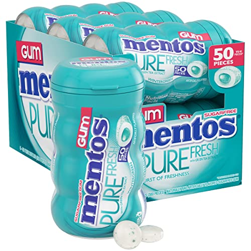 6 Pack Mentos Pure Fresh Sugar-Free Chewing Gum 50ct