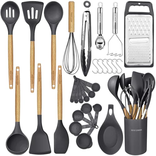 29 Piece Silicone Kitchen Utensil Set with Holder