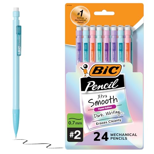 24 Pack BIC Mechanical Pencils 0.7mm with Erasers